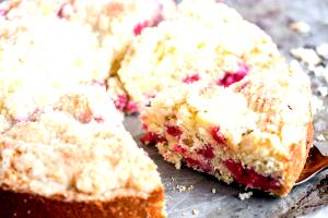 1/8 cake (50 g) Raspberry Coffee Cake