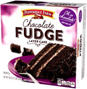 1/8 cake (69 g) 3-Layer Cake - Chocolate Fudge
