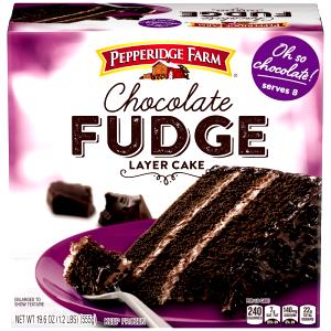 1/8 Cake Chocolate Fudge 3 Layer Cake