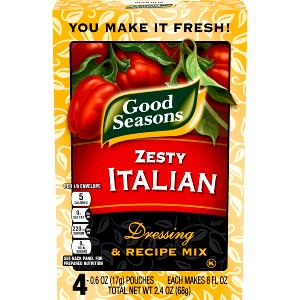 1/8 envelope (2 g) Zesty Italian Salad Dressing Mix