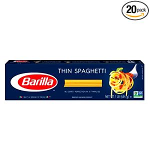 1/8 package dry (56 g) Thin Spaghetti Pasta