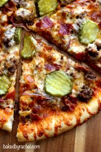 1/8 Pie Bacon Cheeseburger Pizza, Medium, Thin Crust