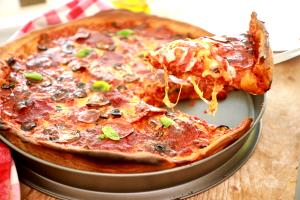 1/8 Pizza Large Deep Dish 1 Topping Pizza