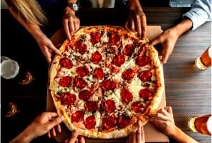 1/8 Pizza Large Hand Tossed 4+ Toppings Pizza