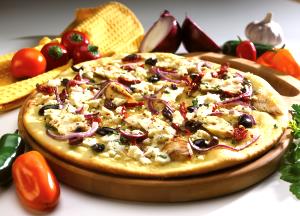 1/8 pizza Veggie Mediterranean Italian Thin Crust Pizza