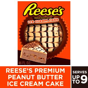 1/9 cake (101 g) Peanut Butter Ice Cream Cake