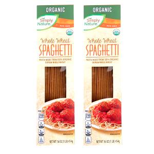 1/9 package (2 oz) Organic Whole Wheat Spaghetti