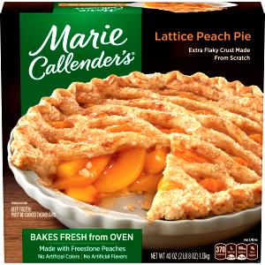 1/9 pie (126 g) Lattice Peach Pie
