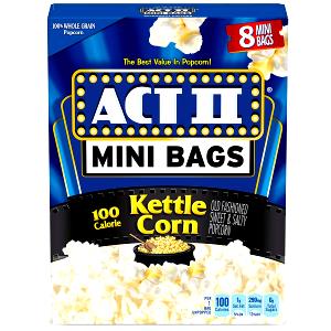 1 Act II Singles Bag Lowfat Popcorn Popped in Oil