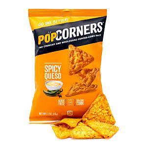 1 bag (1 oz) Popped Corn Chips - Spicy Queso