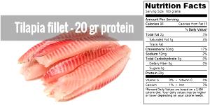 1 bag (100 g) Tilapia Fillets