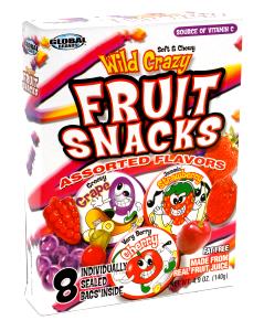 1 bag (17.5 g) Wild Crazy Fruit Snacks - Strawberry