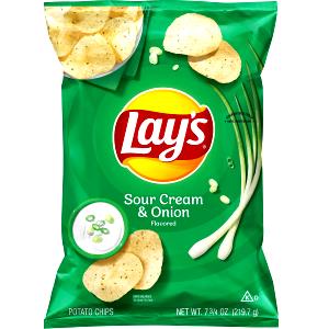 1 Bag (198.0 G) Potato Chips, Sour Cream and Onion