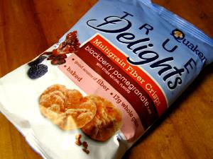 1 bag (23 g) True Delights Multigrain Fiber Crisps - Blackberry Pomegranate (Bag)