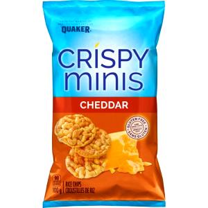 1 bag (40 g) Cheddar Crispy Minis Rice Snacks