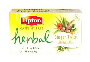 1 Bag LIPTON® Ginger Twist Herbal Tea