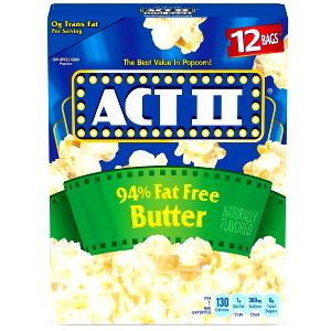 1 bag unpopped (31 g) 94% Fat Free Butter Popcorn