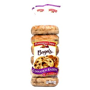 1 bagel (3.67 oz) Cinnamon Raisin Bagel