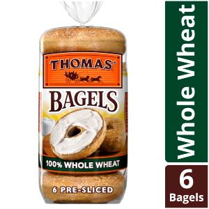 1 bagel (4 oz) 100% Whole Wheat Bagel