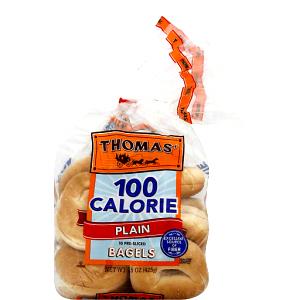 1 bagel (43 g) 100 Calorie Plain Bagels