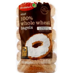 1 bagel (57 g) 100% Whole Wheat Thin Sliced Bagels