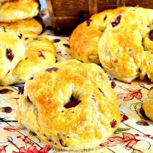1 bagel (6 oz) Cranberry Orange Bagel