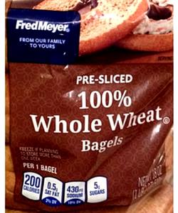 1 bagel (85 g) Whole Wheat Bagel