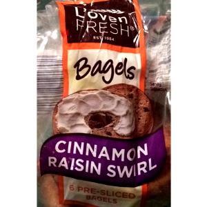 1 bagel (95 g) Cinnamon Raisin Swirl Bagels