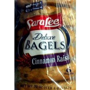 1 bagel (95 g) Deluxe Bagels - Cinnamon Raisin
