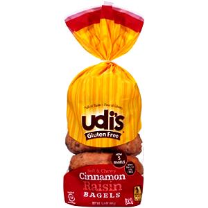 1 bagel (99 g) Gluten Free Cinnamon Raisin Bagel