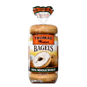 1 Bagel Bagel, 100% Whole Wheat