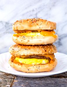 1 bagel Bagel with Egg and Sausage