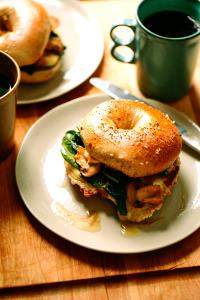 1 bagel Florentine Bagel Sandwich