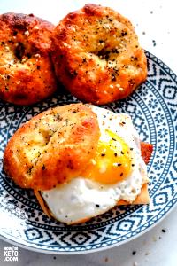 1 bagel Low Carb Bagel with Egg, Ham & Cheese