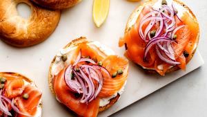 1 bagel Smoked Salmon and Cream Cheese Bagel