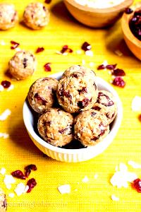 1 ball Coconut Cranberry Protein Balls