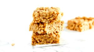 1 Bar (2" Square, 1-1/8" High) Peanut Butter with Rice Cereal Cookie