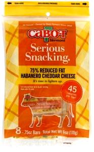 1 bar (21 g) 75% Reduced Fat Habanero Cheddar Cheese
