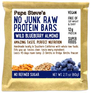 1 bar (2.11 oz) No Junk Raw Protein Bars - Wild Blueberry Almond