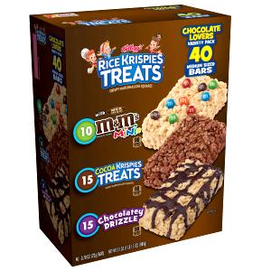 1 bar (22 g) Rice Krispies Treats Bars Variety Pack (The Original, Chocolatey Drizzle, Strawberry) Bars