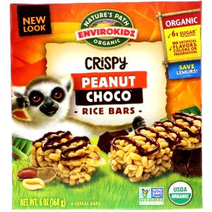1 bar (28 g) Environkidz Organic Crispy Rice Cereal Bars - Peanut Choco Drizzle