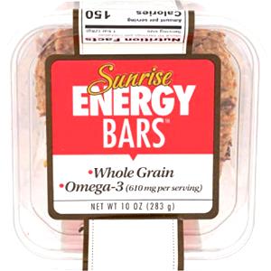 1 bar (28 g) Sunrise Energy Bars with Omega-3