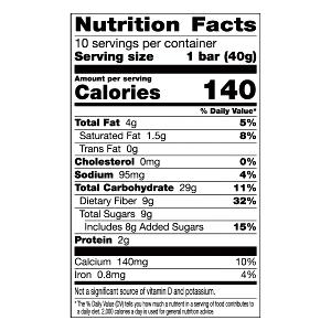 1 bar (29 g) Oats & Honey Crunchy Granola Bar