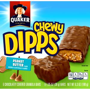 1 bar (30 g) Chewy Dipps Granola Bars - Peanut Butter