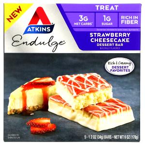 1 bar (34 g) Endulge Strawberry Cheesecake Dessert Bar