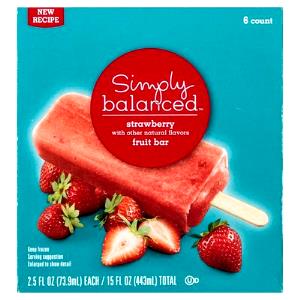 1 bar (34 g) Simply Balanced Strawberry Real Fruit Bars