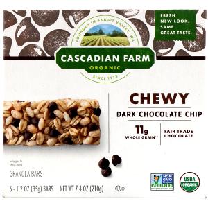 1 bar (35 g) Organic Chewy Granola Bars - Dark Chocolate Chocolate Chip