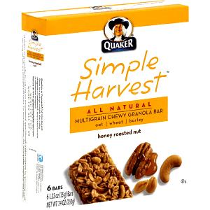 1 bar (35 g) Simple Harvest Chewy Multigrain Granola Bars - Honey Roasted Nut