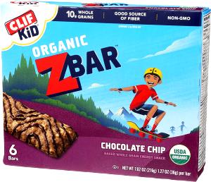 1 bar (36 g) Clif Kid Organic Z Bar - Chocolate Chip