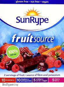 1 bar (37 g) Raspberry Fruit & Grain Cereal Bar